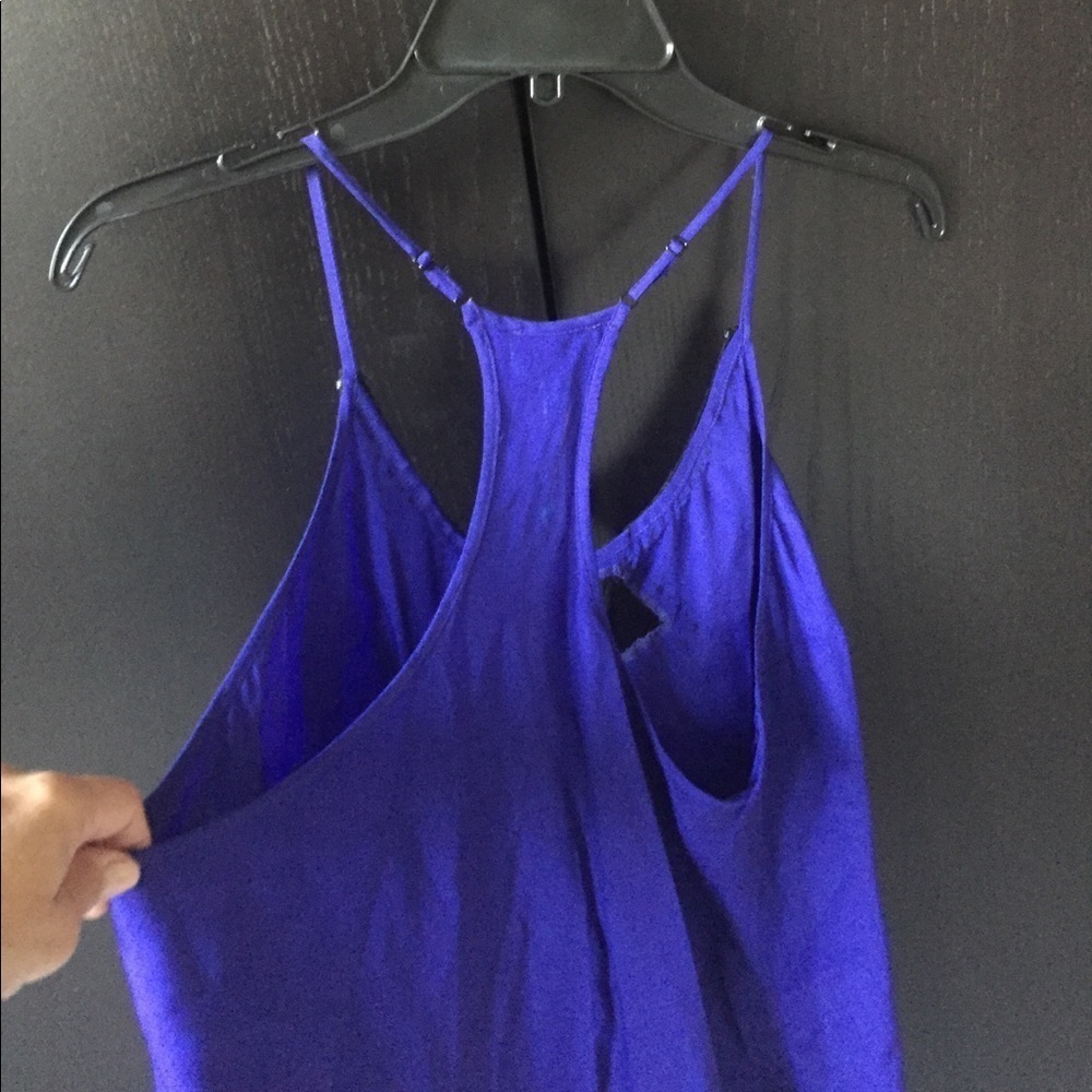Designer sequin‎ neckline swing racerback top tank L - Picture 6 of 9